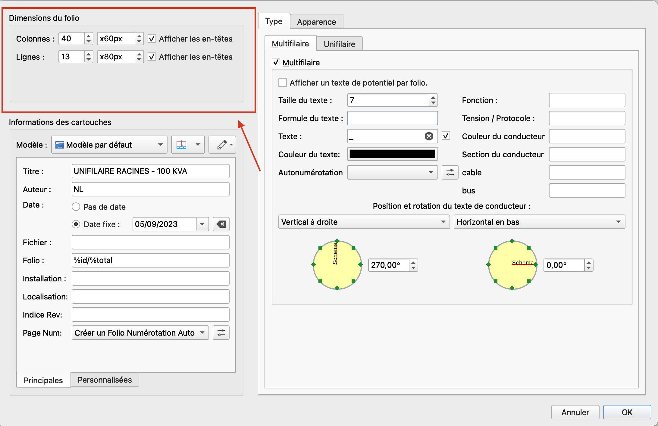 Modification dimensions plan Qelectrotech